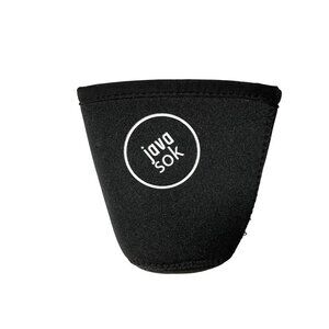 Java Sok Insulated Sleeve Cold Coffee Used Black with White Lettering Reusable S